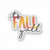 Sticker C’est l’automne Y’all esthétique simple (Devant)