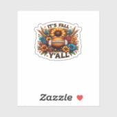 Sticker C’est l’automne Y’all Football d’automne (Feuille)