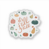 Sticker C’est l’automne Y’all. Tomber Avec Citrouilles Et (Devant)