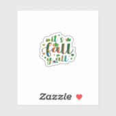 Sticker C’est le style graphique de Fall Y’all (Feuille)