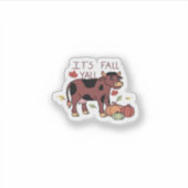 Sticker C’est le style rétro de la vache Fall Y’all (Devant)