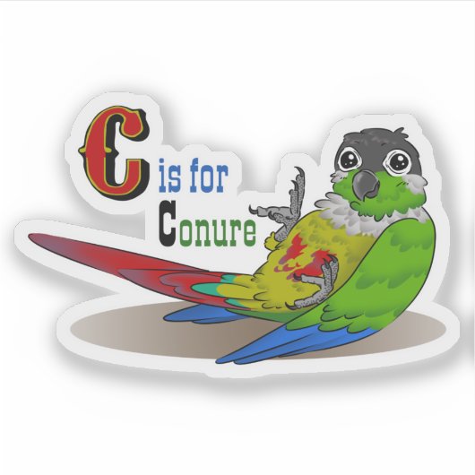 Sticker C est pour Conure (Devant)
