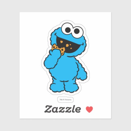 Sticker C est pour Cookie Monster | Ajouter Votre Nom (Feuille)