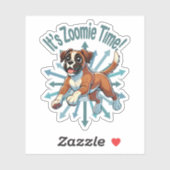 Sticker C’est Zoomie Time Boxer (Feuille)