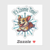 Sticker C’est Zoomie Time Corgi (Feuille)