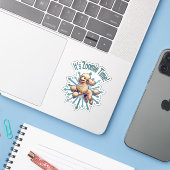 Sticker C’est Zoomie Time Poodle (Ordinateur portable avec iPhone)