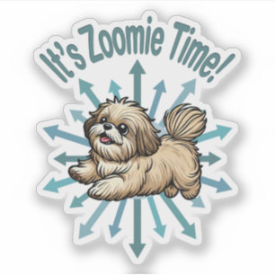 Sticker C’est Zoomie Time Shih Tzu