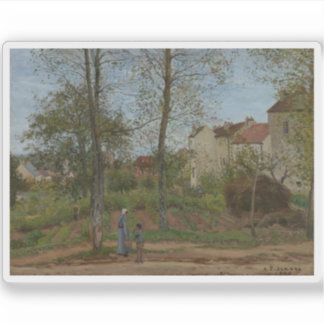 Sticker C. Pissarro - Paysage à Louveciennes (automne)