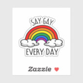 Sticker Ça a l'air gay (Feuille)