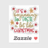 Sticker Ça commence à goûter beaucoup comme Noël (Feuille)