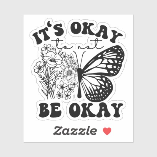 Sticker Ça ne va pas. | Papillon Super rétro (Feuille)