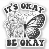 Sticker Ça ne va pas. | Papillon Super rétro (Devant)