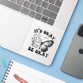 Sticker Ça ne va pas. | Papillon Super rétro (Ordinateur portable avec iPhone)