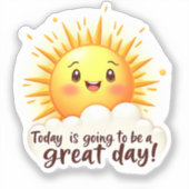 Sticker Ça va être une super journée (Recto)