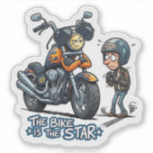 Sticker Ça vaut chaque centime d'art de motard (Devant)