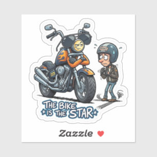 Sticker Ça vaut chaque centime d'art de motard