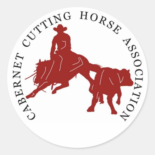 Sticker Cabernet CHA Blanc Rond Bordeaux (Voorkant)