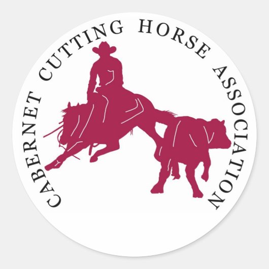 Sticker Cabernet CHA Blanc Rond Roos (Voorkant)