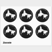 Sticker Cabernet CHA Noir Rond Blanc (Feuille)