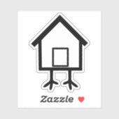 Sticker Cabine de poulet Baba Yaga (Feuille)