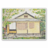 Sticker Cabine de thé japonaise traditionnelle (Devant)