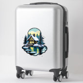 Sticker Cabine enneigée cosy (Sur valise)