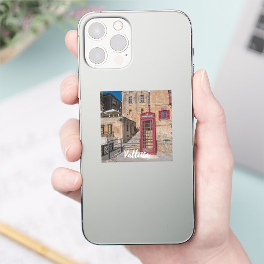 Sticker Cabine téléphonique rouge à La Valette Malte (Téléphone)