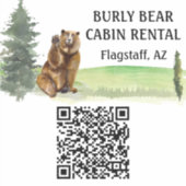 Sticker Cabine Vacances Home Location courte durée Code QR (Devant)