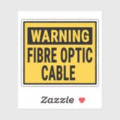 Sticker Câble à fibre optique d'avertissement (Feuille)