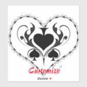 Sticker Câble Barbelé Coeur Black Spades Thunder_Cove (Feuille)