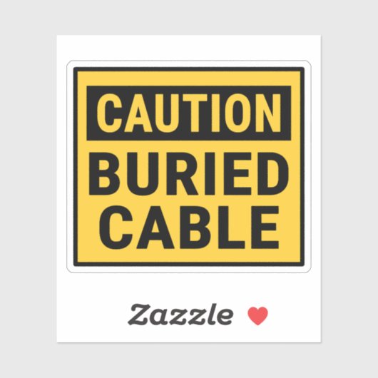 Sticker Câble de prudence enterré (Feuille)