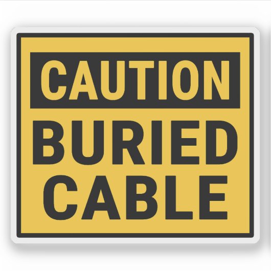 Sticker Câble de prudence enterré (Devant)