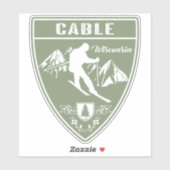 Sticker Câble de ski Wisconsin (Feuille)