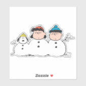 Sticker cacahuètes | 3 Personne Snowman (Feuille)