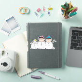Sticker cacahuètes | 3 Personne Snowman (Couverture iPad)