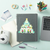 Sticker cacahuètes | Arbre de Noël de menthe poivrée (Couverture iPad)
