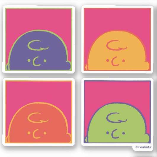 Sticker cacahuètes | Art Pop moderne C'est Charlie Brown (Devant)