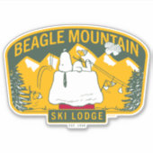 Sticker cacahuètes | Beagle Mountain Ski Lodge (Devant)