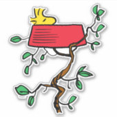 Sticker cacahuètes | Bois en sieste dans le plat de Snoopy (Devant)