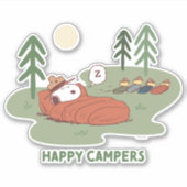 Sticker cacahuètes | Campeurs de couchage Snoopy & Woodsto (Devant)