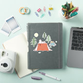 Sticker cacahuètes | Camping Snoopy & Woodstock (Couverture iPad)