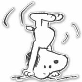 Sticker cacahuètes | Casque de tête Snoopy (Devant)