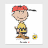 Sticker cacahuètes | Charlie Brown Baseball Smile (Feuille)