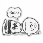 Sticker cacahuètes | Charlie Brown est en panne (Devant)