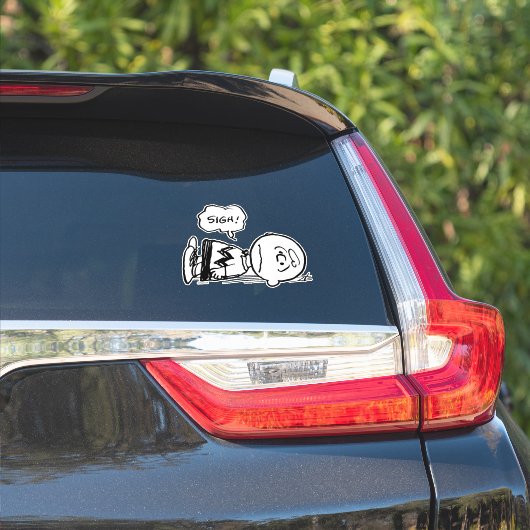 Sticker cacahuètes | Charlie Brown est en panne (Côté voiture)