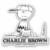 Sticker cacahuètes | Charlie Brown Jouer à la balle (Devant)