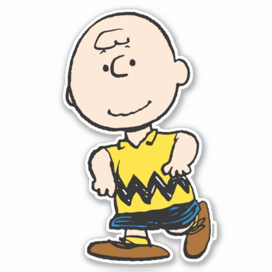 Sticker cacahuètes | Charlie Portrait Brown (Devant)