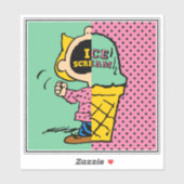 Sticker cacahuètes | Crème de glace Sally demi et demi (Feuille)