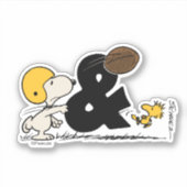 Sticker cacahuètes | Football Snoopy & Woodstock (Devant)