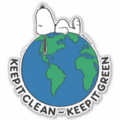 Sticker cacahuètes | Gardez le propre Gardez le vert (Devant)